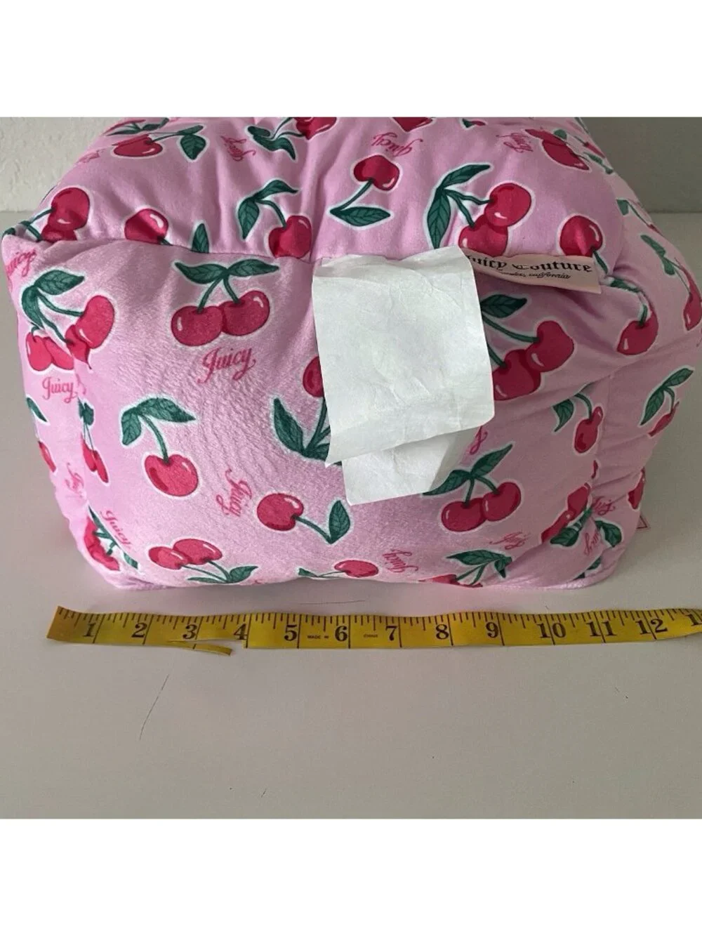 Juicy Couture Velour Cuddler Dog Pet Bed Cherries Cherry Pink 24” X 14” X 8” NEW